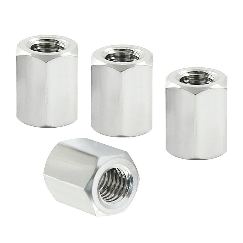 Moicstiy 6 Pcs M5 x 0.8-Pitch 10 mm Length Hex Coupling Nut, 8 mm Width Stainless Steel Rod Coupling Nuts (Metric) - Image 3